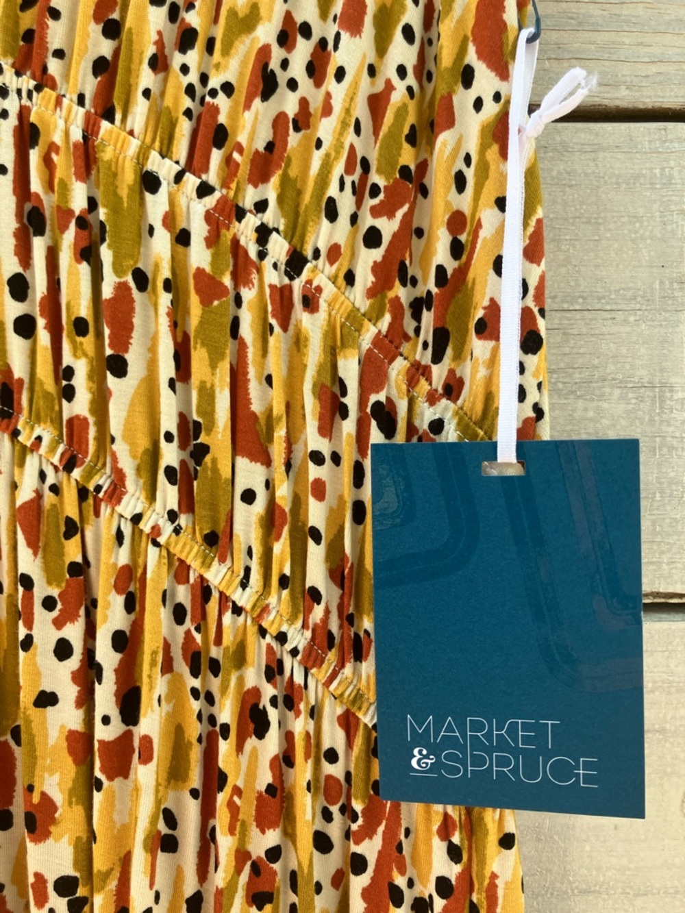 Market & Spruce Neutral Multicolor Maxi Dress Comfortable transitional - Picture 5 of 6